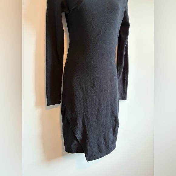 James Perse Classic Black Long Sleeve Dress | Size 0 XS - Picture 4 of 7